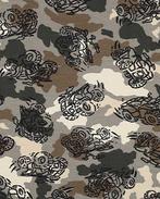 French Terry Camo Quads Taupe, Nieuw, Grijs