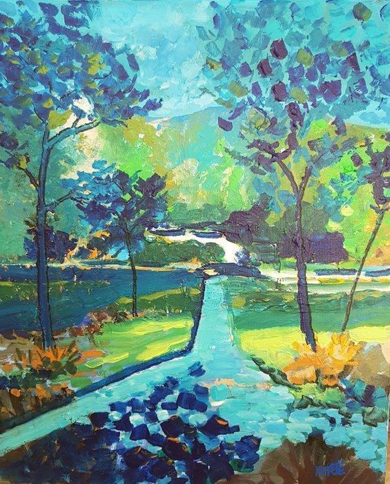 Denis Ferté (XX-XXI) - Fontaine de Vaucluse, Antiek en Kunst, Kunst | Schilderijen | Klassiek