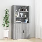 vidaXL buffetkast bewerkt hout grijs sonoma eikenkleurig, Huis en Inrichting, Kasten | Buffetkasten, Verzenden, Nieuw, Overige houtsoorten