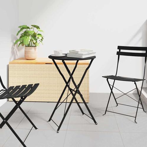 vidaXL Bistrotafel Antraciet Ø50x71 cm Poedercoating staal, Tuin en Terras, Tuintafels, Nieuw, Metaal, Verzenden