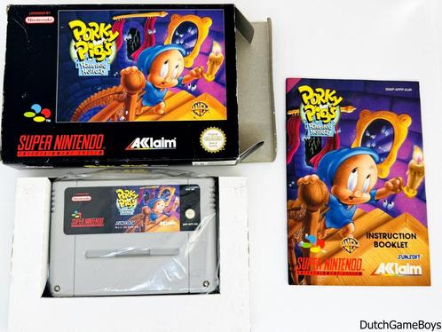 Super Nintendo / Snes - Porky Pigs - Haunted Holiday - EUR, Spelcomputers en Games, Games | Nintendo Super NES, Gebruikt, Verzenden