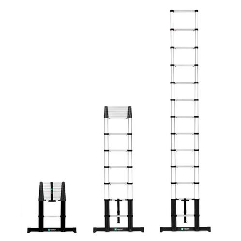 PRO Telescoopladder - 3,80 meter - nieuw 2023 model | met, Doe-het-zelf en Verbouw, Ladders en Trappen, Nieuw, Verzenden