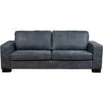 Leren bank Enjoy - 3 zits - Kenia Denim (blauw) - Poten, Huis en Inrichting, Banken | Bankstellen, Nieuw, Ophalen of Verzenden