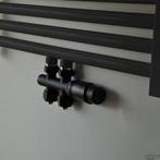 Riko universele radiator aansluitset recht mat zwart, Doe-het-zelf en Verbouw, Verwarming en Radiatoren, Ophalen of Verzenden