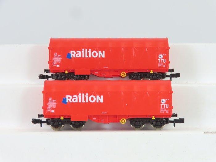 Roco N - N25371 - Modeltrein goederenwagon (2) - 2x 4-assige, Hobby en Vrije tijd, Modeltreinen | N-Spoor