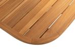 Capri barrel low dining tuintafel 240x110xH69 cm naturel, Tuin en Terras, Ophalen of Verzenden, Nieuw, Teakhout