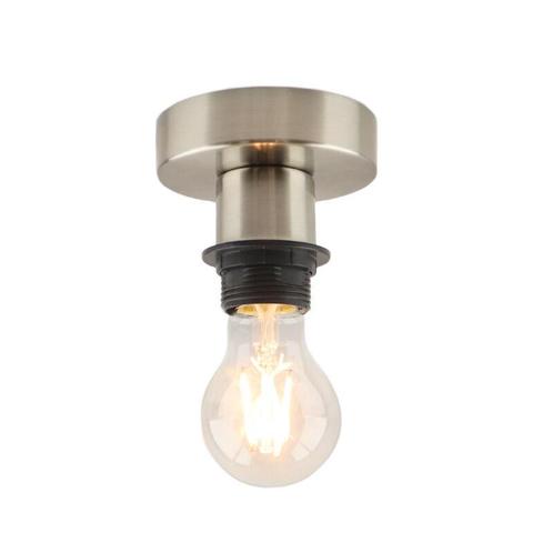 Rima plafondfitting met ring chroom, E27, Huis en Inrichting, Lampen | Plafondlampen, Nieuw, Metaal, Ophalen of Verzenden