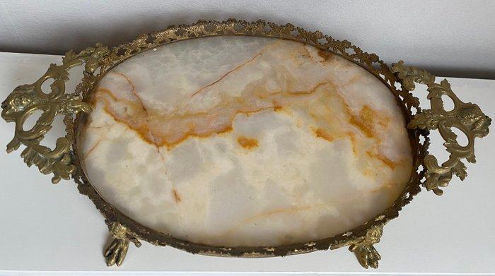 Dienblad - Legering, Onyx, Antiek en Kunst, Antiek | Overige Antiek