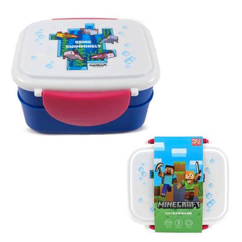 Bentobox/Lunchbox - Minecraft Axolotl Lush Cave - Doing Swim, Huis en Inrichting, Keuken | Keukenbenodigdheden, Nieuw, Ophalen of Verzenden