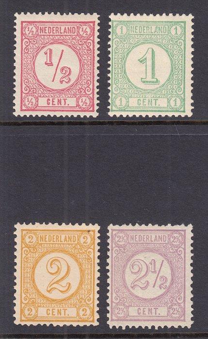 Nederland 1876 - Drukwerkzegels (oude druk) - NVPH 30/33, Postzegels en Munten, Postzegels | Nederland