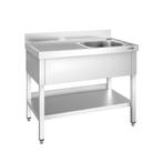 GGM Gastro | Spoeltafel PREMIUM - 1200x600mm - met |, Verzenden, Nieuw in verpakking, RVS Meubilair