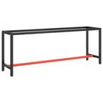 vidaXL Werkbankframe 210x50x79 cm metaal matzwart en matrood, Verzenden, Nieuw