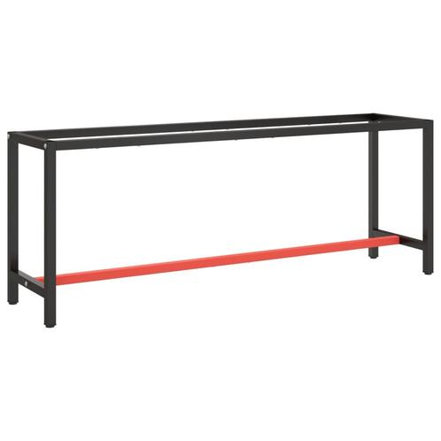 vidaXL Werkbankframe 210x50x79 cm metaal matzwart en matrood, Huis en Inrichting, Tafelonderdelen, Nieuw, Verzenden