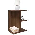 vidaXL Nachtkastjes 2 st 46,5x29x61 cm bewerkt hout bruin, Verzenden, Nieuw, Hout