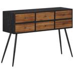 vidaXL Wandtafel met lades 116x30x76 cm massief gerecycled, Kinderen en Baby's, Verzenden, Nieuw