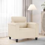 vidaXL Fauteuil 60 cm microvezelstof beige, Eenpersoons, Verzenden, Nieuw, Minder dan 150 cm