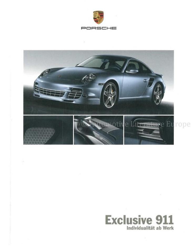 2008 PORSCHE 911 EXCLUSIVE HARDCOVER BROCHURE DUITS, Boeken, Auto's | Folders en Tijdschriften, Porsche