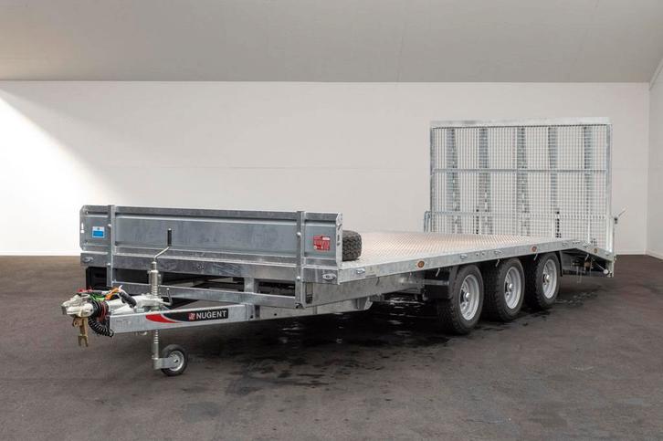 Nugent Machinetransporter B5523T Beavertail Alu + Achterklep, Auto diversen, Aanhangers en Bagagewagens, Nieuw, Ophalen of Verzenden