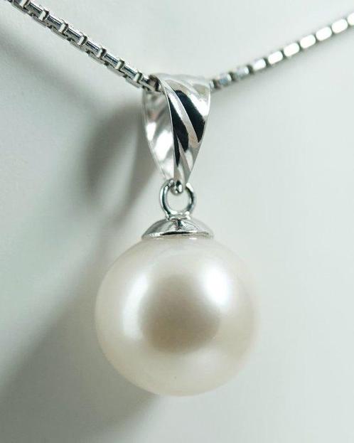 Zonder Minimumprijs - Hanger - 18 karaat Witgoud Parel -, Sieraden, Tassen en Uiterlijk, Antieke sieraden