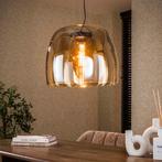 *WOONWINKEL* Grote Hanglamp Amberkleurig Glas 48 Cm, Huis en Inrichting, Lampen | Hanglampen, Verzenden, Nieuw