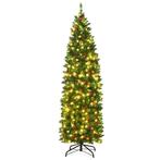 Tweedekans | 6.5 Feet Pre-lit Hinged Pencil Christmas Tree, Diversen, Kerst, Ophalen of Verzenden, Zo goed als nieuw