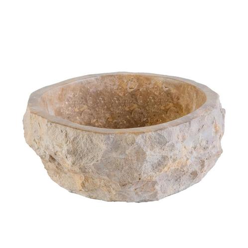 Waskom BWS Stone Rond 35x35x15 cm Met Gepolijste Binnenzijde, Doe-het-zelf en Verbouw, Sanitair, Ophalen of Verzenden