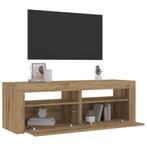 vidaXL Nachtkastjes 2 st met LEDs 60x35x40 cm artisanaal, Huis en Inrichting, Slaapkamer | Nachtkastjes, Verzenden, Nieuw, Hout