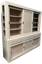 Buffetkast eiken- eiken Schagen 240cm dichte middendeur, Ophalen of Verzenden, Nieuw