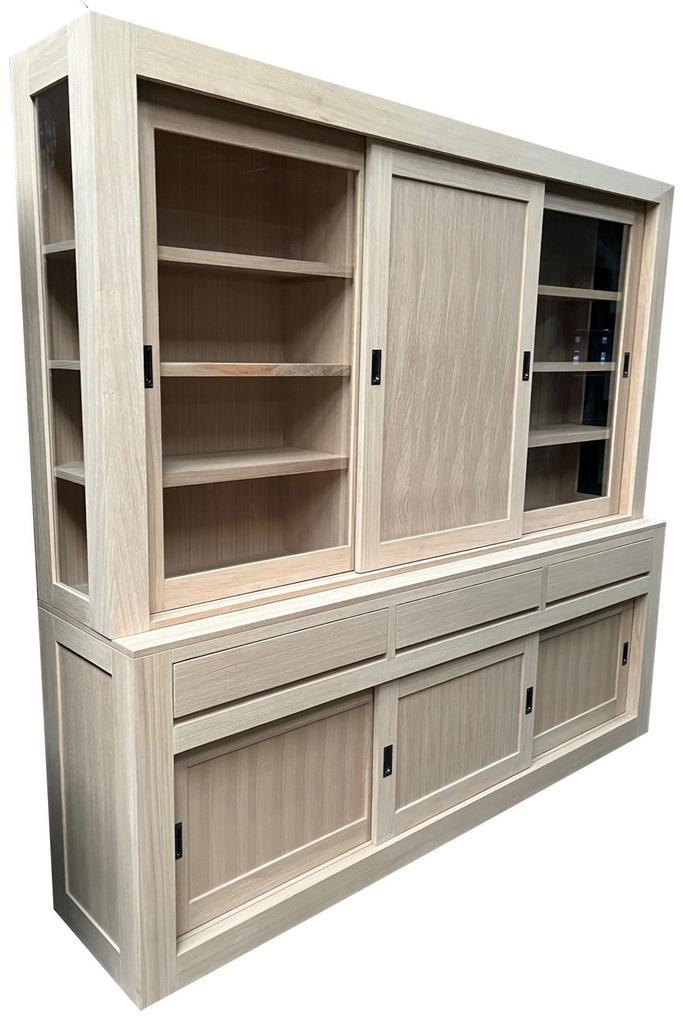 Buffetkast eiken- eiken Schagen 240cm dichte middendeur, Huis en Inrichting, Kasten | Buffetkasten, Ophalen of Verzenden