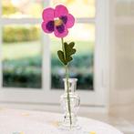 Bloem Wolvilt - Viooltje Fuchsia - Handmade-Fairtrade - Home, Ophalen of Verzenden, Nieuw