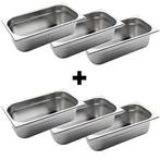 GGM Gastro | (6 stuks) RVS GN bak 1/3 - Hoogte: |, Verzenden