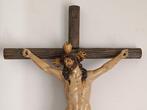Barok stijl Crucifix - Hout, verguld messing, pasta -