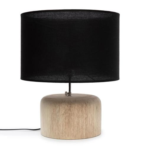 De Teak Wood Tafellamp - Naturel Zwart, Huis en Inrichting, Lampen | Overige, Nieuw, Verzenden