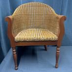 Stoel - Fauteuil - rotan, hout - Koloniaalstoel, Rotan.