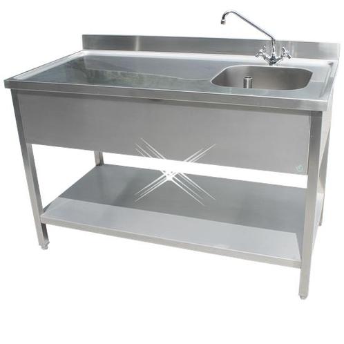Rvs cheftafel met bodemschap 1900x700x900 mm (spoelbak recht, Zakelijke goederen, Horeca | Meubilair en Inrichting, Nieuw in verpakking