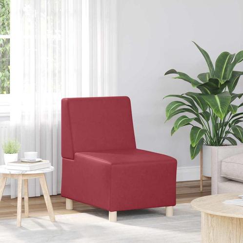 vidaXL Modulaire Bankeenheid Armlos Wijnrood 55 x 74 x 82 cm, Huis en Inrichting, Banken | Bankstellen, Nieuw, Minder dan 150 cm