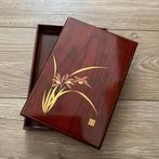 Doos - Japanse Kijiro lakwerk Orchidee postkaarthouder – met