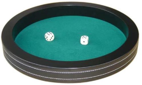 Dobbelbak Zwart/Groen Hout (34cm) | HOT Games -, Hobby en Vrije tijd, Gezelschapsspellen | Bordspellen, Nieuw, Verzenden