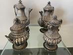 Theeservies (4) - .800 zilver, Antiek en Kunst