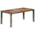 vidaXL Eettafel 180x90x76 cm massief sheeshamhout grijs, Huis en Inrichting, Tafels | Eettafels, Verzenden, Nieuw