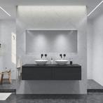 Badkamermeubelset Gliss Eros 180 cm Zwart Eiken Met Waskom, Ophalen of Verzenden, Nieuw, Bad