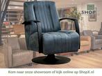 Leren draaifauteuil Galaxy - Kenia Denim (blauw) -, Huis en Inrichting, Fauteuils, Nieuw, Ophalen of Verzenden, 50 tot 75 cm, Industrieel, Modern