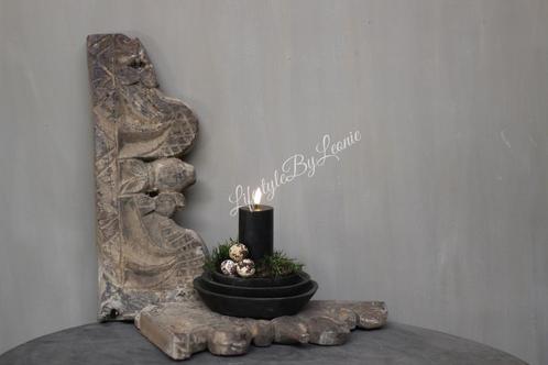 Wax LED kaars Black 10 x 5 cm, Huis en Inrichting, Woonaccessoires | Kandelaars en Kaarsen, Nieuw, Ophalen of Verzenden