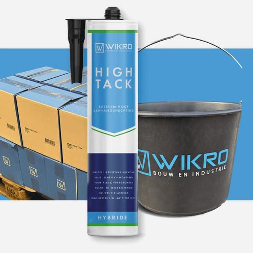 Wikro - 12x Wikro High Tack 290ml Zwart +, Doe-het-zelf en Verbouw, Overige Doe-het-zelf en Verbouw, Nieuw, Ophalen of Verzenden