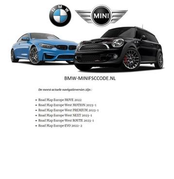 BMW FSC MINI navigatie update 2025 next move Route premium beschikbaar voor biedingen