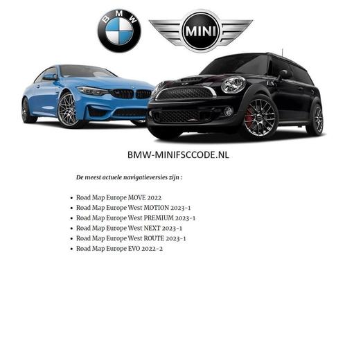 BMW FSC MINI navigatie update 2025 next move Route premium, Computers en Software, Navigatiesoftware, Update, Nieuw, Verzenden