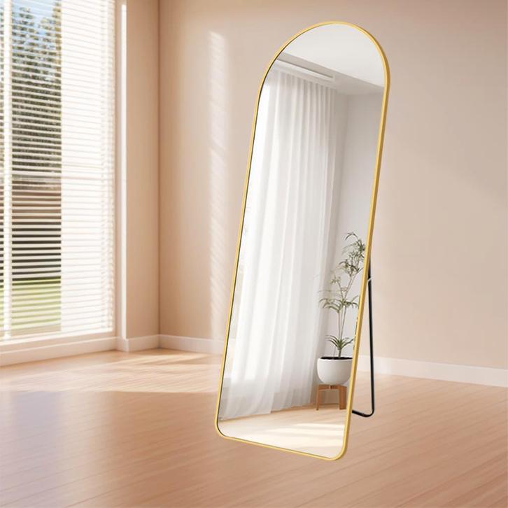 LoXa Passpiegel Luxora Goud – 160x60 cm – Staand of Hangend, Huis en Inrichting, Woonaccessoires | Spiegels, Nieuw, Verzenden