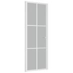 Witte Matglazen Binnendeur 76cm - Tweedekansje - Stijlvol..., Doe-het-zelf en Verbouw, Deuren en Horren, Minder dan 80 cm, Binnendeur