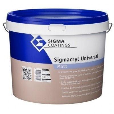 Sigma Sigmacryl Universal Matt 10 L, Doe-het-zelf en Verbouw, Verf, Beits en Lak, Verf, Overige kleuren, Nieuw, Ophalen of Verzenden