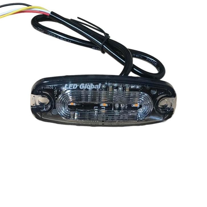 LED Flitslamp 12-24V 3 LEDS 3W Emc Oranje IP67, Auto-onderdelen, Vrachtwagen-onderdelen, Ophalen of Verzenden